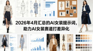2026年4月汇总的AI女装提示词，助力AI女装赛道打差异化-网赚资源网