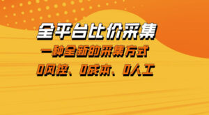 全平台比价采集,一个稳定的数据采集项目,区别于传统的玩法不风控,零成本操作【揭秘】-网赚资源网