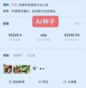 视频号AI种子带货，0粉0保证金就可做，人人能做，实操日入1k+-网赚资源网