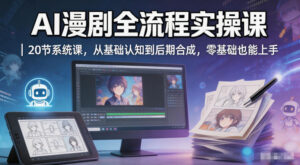 AI漫剧全流程实操课｜20节系统课，从基础认知到后期合成，零基础也能上手-网赚资源网