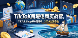 TikToK跨境电商实战营,TikTok Shop从0到爆单,2026出海夺金-网赚资源网