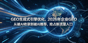 GEO生成式引擎优化,2026年企业GEO从被AI收录到被AI推荐,抢占新流量入口-网赚资源网