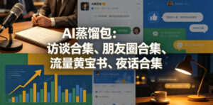AI蒸馏包：访谈合集、朋友圈合集、流量黄宝书、夜话合集【文档】-网赚资源网
