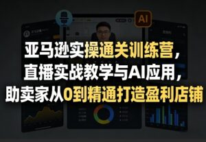 亚马逊实操通关训练营，直播实战教学与AI应用，助卖家从0到精通打造盈利店铺（更新4月29日）-网赚资源网