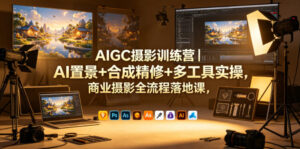 AIGC摄影训练营｜AI置景+合成精修+多工具实操，商业摄影全流程落地课-网赚资源网