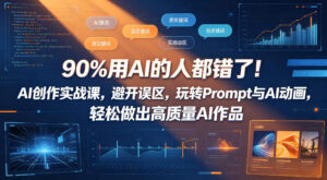 90%用AI的人都错了！AI创作实战课，避开误区，玩转Prompt与AI动画，轻松做出高质量AI作品-网赚资源网