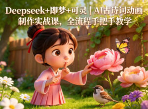 Deepseek+即梦+可灵|AI古诗词动画制作实战课,全流程手把手教学-网赚资源网