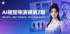 AI视觉导演课第2期,漫剧+数字人+商业广告全能创作,轻松打造爆款视觉作品-网赚资源网