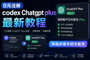 0元全自动注册codex gpt plus最新教程,0元获取GPT Plus权益,手把手详细教学-网赚资源网