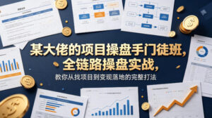某大佬的项目操盘手门徒班，全链路操盘实战，教你从找项目到变现落地的完整打法-网赚资源网