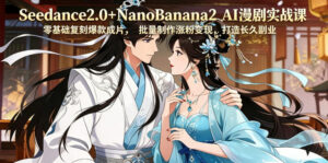 Seedance2.0+NanoBanana2 AI漫剧实战课，零基础复刻爆款成片涨粉变现，打造长久副业收益-网赚资源网