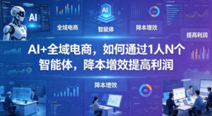 AI+全域电商，如何通过1人N个智能体，降本增效提高利润-网赚资源网