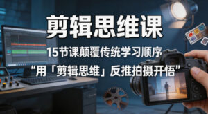 剪辑思维课，15节课颠覆传统学习顺序用「剪辑思维」反推拍摄开悟-网赚资源网