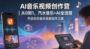AI音乐视频创作营｜从0到1，汽水音乐+AI全流程，开启你的音乐视频创作之旅-网赚资源网