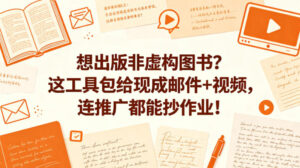 想出版非虚构图书？这工具包给现成邮件+视频，连推广都能抄作业！【原创双语字幕】-网赚资源网