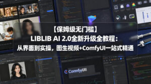 【保姆级无门槛】LIBLIB AI 2.0全新升级全教程：从界面到实操，图生视频+ComfyUI一站式精通-网赚资源网