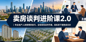 卖房谈判进阶课2.0|专业地产人亲授博弈技巧,全程掌控谈判节奏,轻松拿下理想成交价-网赚资源网