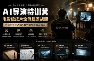 AI导演特训营,电影级成片全流程实战课,手把手带你从0产出一部电影级AI短片-网赚资源网