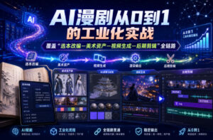 AI漫剧从0到1的工业化实战，覆盖“选本改编—美术资产—视频生成—后期剪辑”全链路（更新6月）-网赚资源网