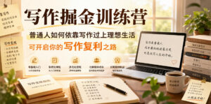 写作掘金训练营，普通人如何依靠写作过上理想生活，可开启你的写作复利之路（更新6月）-网赚资源网