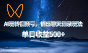 AI玩转视频号，情感聊天记录玩法，单日收益500+【揭秘】-网赚资源网