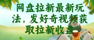 网盘拉新最新玩法,发好奇视频获取拉新收益,抖音收藏家玩法-网赚资源网