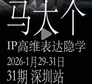 马大个《IP高维表达》全套12800线下大课笔记,手把手教你打造个人IP-网赚资源网