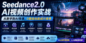 Seedance2.0 AI视频创作实战，从新手到AI导演，0基础也能成片接单变现-网赚资源网
