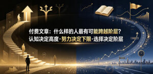 付费文章：什么样的人最有可能跨越阶层？认知决定高度·努力决定下限·选择决定阶层-网赚资源网
