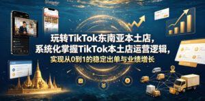 玩转TikTok东南亚本土店，系统化掌握TikTok本土店运营逻辑，实现从0到1的稳定出单与业绩增长-网赚资源网
