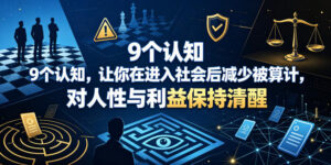 付费文章：9个认知，让你在进入社会后减少被算计，对人性与利益保持清醒-网赚资源网