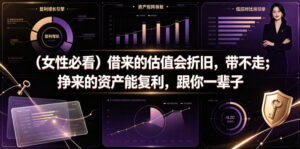 付费文章：（女性必看）借来的估值会折旧，带不走；挣来的资产能复利，跟你一辈子-网赚资源网