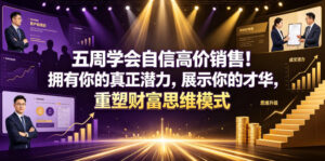 五周学会自信高价销售！拥有你的真正潜力，展示你的才华，重塑财富思维模式【原创双语字幕】-网赚资源网