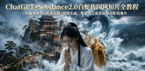 ChatGPT+Seedance2.0白蛇传国风短片全教程｜AI脚本撰写+高清出图+视频生成，零基础打造古风原创影视短片-网赚资源网