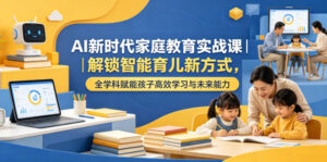 AI新时代家庭教育实战课|解锁智能育儿新方式,全学科赋能孩子高效学习与未来能力-网赚资源网