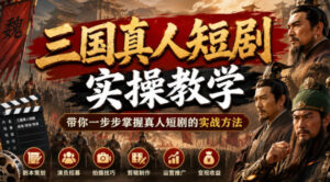 三国真人短剧实操教学,带你一步步掌握真人短剧的实战方法-网赚资源网