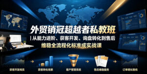 外贸销冠超越者私教班|从能力进阶、获客开发、询盘转化到售后维稳全流程标准化成交实战课-网赚资源网