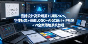 品牌设计高阶班第15期2026,字体标志+图形LOGO+AIGC设计+IP形象+VI全案落地系统教程-网赚资源网