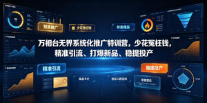 万相台无界系统化推广特训营VI0.0,少花冤枉钱,精准引流、打爆新品、稳提投产(全程录音+字幕)-网赚资源网