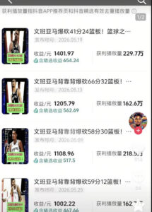 抖音8W粉丝博主的篮球人物深度解析解说教学,零门槛玩转伙伴计划与精选独家,单日稳定收益1k+-网赚资源网