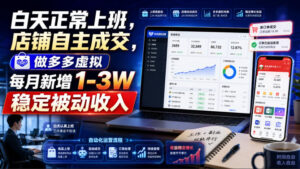 白天正常上班,店铺自主成交,做多多虚拟每月新增1-3W稳定被动收入【揭秘】-网赚资源网