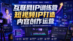 互联网IP训练营,短视频IP打造,内容创作运营-网赚资源网