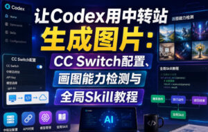 让Codex用中转站生成图片:CC Switch配置、画图能力检测与全局Skill教程-网赚资源网