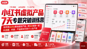小红书虚拟产品7天专题突破训练营,如何用skills原创虚拟产品,用Skil搭建一套从选题、内容、产品到交付的个人生产线-网赚资源网