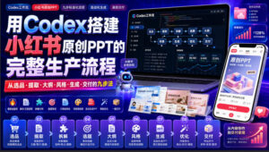 用Codex搭建小红书原创PPT的完整生产流程,从选品·提取·大纲·风格·生成·交付的九步法-网赚资源网