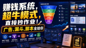 賺钱系统,超牛模式,直接抄作业!广告、漏斗、脚本全给你【原创双语字幕】-网赚资源网