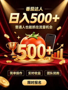 番茄达人日入500+？普通人也能参与？做番茄达人真的可行？零门槛番茄推文，新手也能上手做达人【揭秘】-网赚资源网
