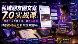 私域朋友圈文案7.0实战课|塑造个人专属人设,靠走心内容打造被动成交私域变现体系-网赚资源网