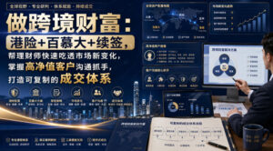 做跨境财富:港险+百慕大+续签,帮理财师快速吃透市场新变化,掌握高净值客户沟通抓手,打造可复制的成交体系-网赚资源网