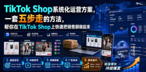 TikTok Shop系统化运营方案,一套五步走的方法,帮你在TikTok Shop上快速把销售额做起来【原创双语字幕】-网赚资源网